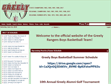 Tablet Screenshot of greelybasketball.com